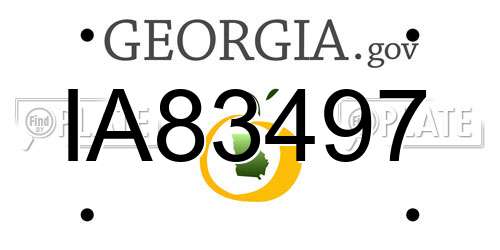IA83497 Georgia License Plate