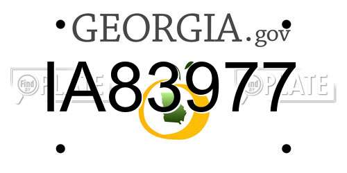 IA83977 Georgia License Plate