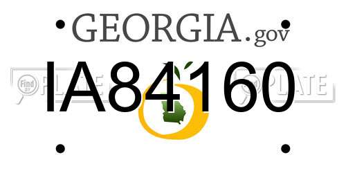 IA84160 Georgia License Plate