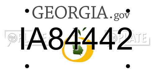IA84442 Georgia License Plate