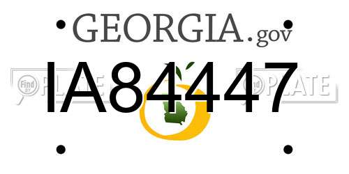 IA84447 Georgia License Plate