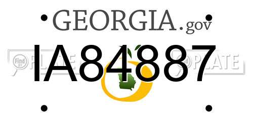 IA84887 Georgia License Plate