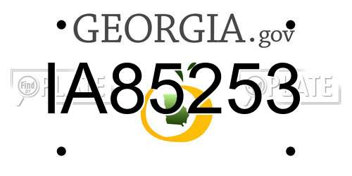 IA85253 Georgia License Plate