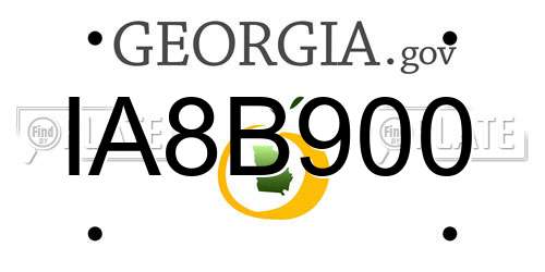 IA8B900 Georgia License Plate