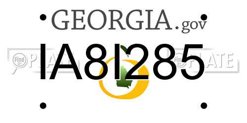 IA8I285 Georgia License Plate