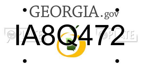 IA8Q472 Georgia License Plate
