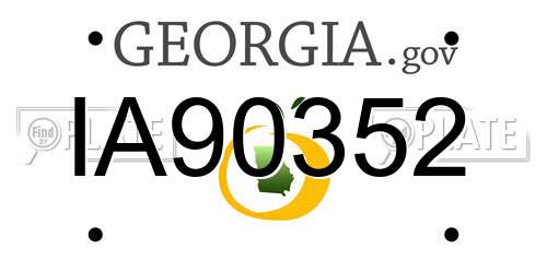 IA90352 Georgia License Plate