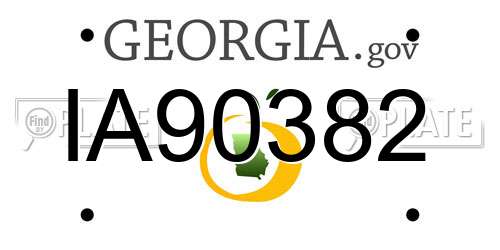 IA90382 Georgia License Plate