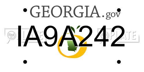IA9A242 Georgia License Plate
