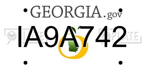 IA9A742 Georgia License Plate
