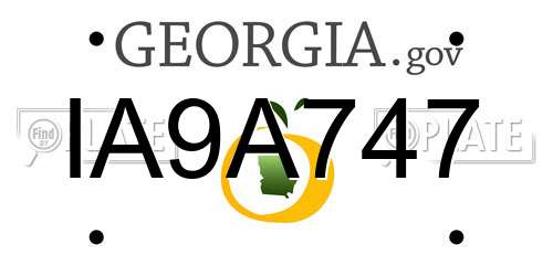 IA9A747 Georgia License Plate
