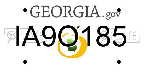 IA9O185 Georgia License Plate