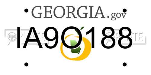 IA9O188 Georgia License Plate
