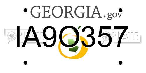 IA9O357 Georgia License Plate