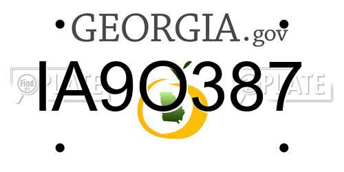 IA9O387 Georgia License Plate