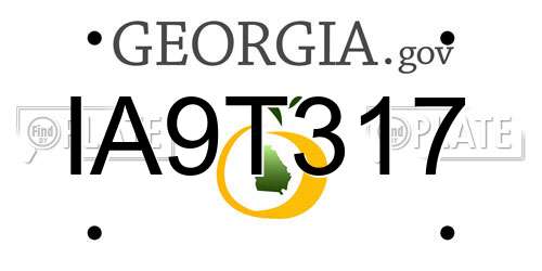 IA9T317 Georgia License Plate