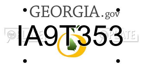IA9T353 Georgia License Plate