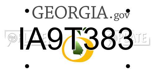 IA9T383 Georgia License Plate