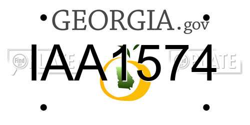 IAA1574 Georgia License Plate