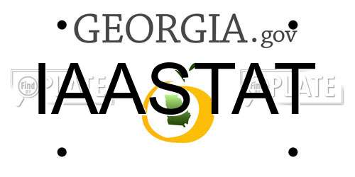 IAASTAT Georgia License Plate
