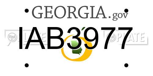 IAB3977 Georgia License Plate