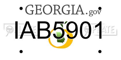 IAB5901 Georgia License Plate
