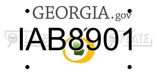 IAB8901 Georgia License Plate