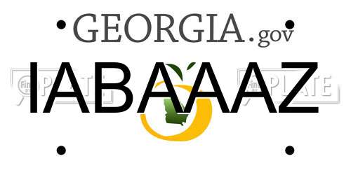IABAAAZ Georgia License Plate