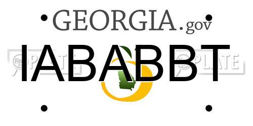 IABABBT Georgia License Plate