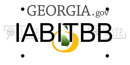 IABITBB Georgia License Plate