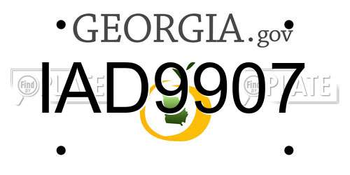 IAD9907 Georgia License Plate