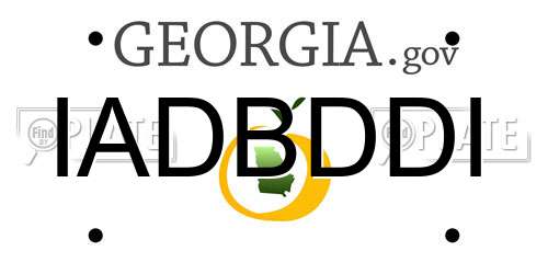 IADBDDI Georgia License Plate