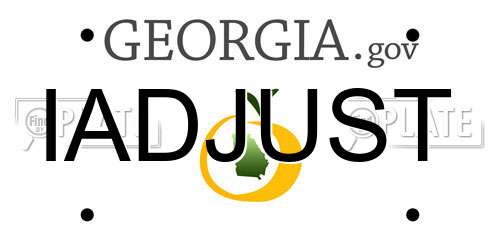 IADJUST Georgia License Plate
