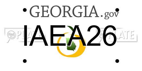 IAEA26 Georgia License Plate
