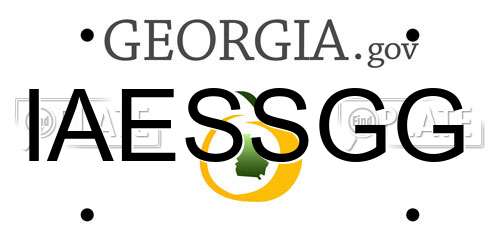 IAESSGG Georgia License Plate