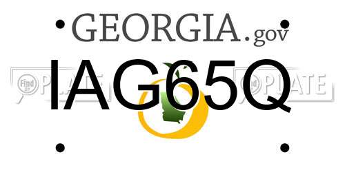 IAG65Q Georgia License Plate