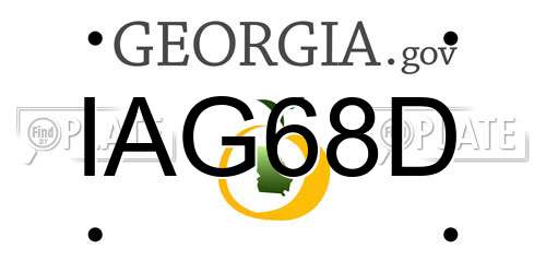 IAG68D Georgia License Plate