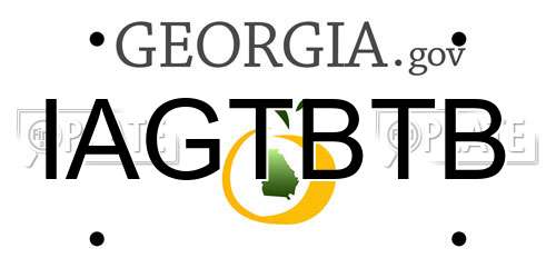 IAGTBTB Georgia License Plate