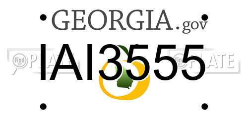 IAI3555 Georgia License Plate