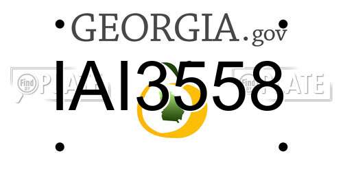IAI3558 Georgia License Plate