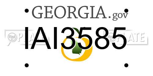 IAI3585 Georgia License Plate