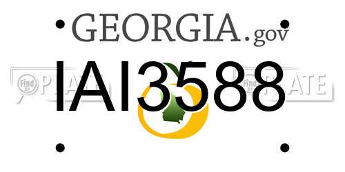 IAI3588 Georgia License Plate