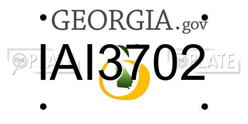 IAI3702 Georgia License Plate