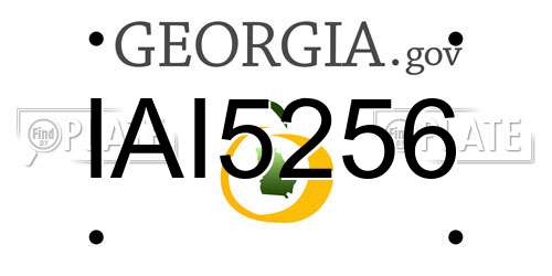 IAI5256 Georgia License Plate