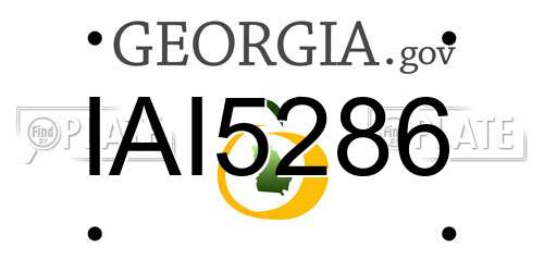 IAI5286 Georgia License Plate