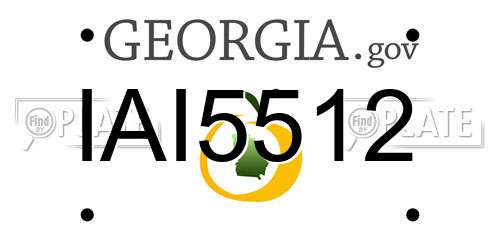 IAI5512 Georgia License Plate