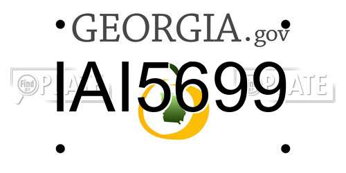 IAI5699 Georgia License Plate