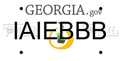 IAIEBBB Georgia License Plate