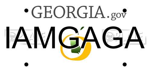 IAMGAGA Georgia License Plate