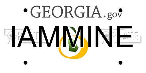 IAMMINE Georgia License Plate